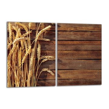 shumee Steklena zaščitna plošča za štedilnik 2x40x52 Pšenica