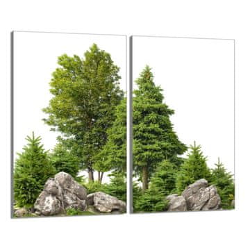 shumee Zaščita za stekleno štedilnik 2x30x52 Drevesa