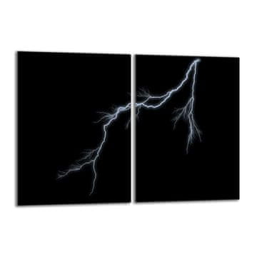 shumee Steklena zaščitna plošča za štedilnik 2x40x52 Storm