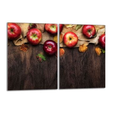 shumee Steklena zaščitna plošča za štedilnik 2x40x52 jabolk