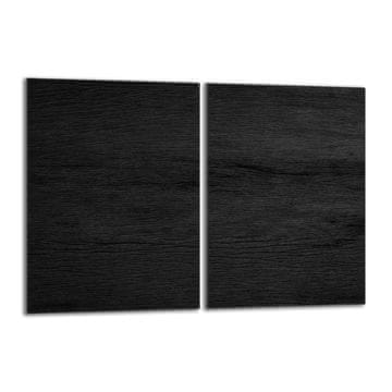 shumee Steklena zaščitna plošča za štedilnik 2x40x52 črna