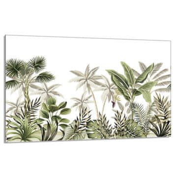 shumee Steklena zaščitna plošča za štedilnik 80x52 Leaves