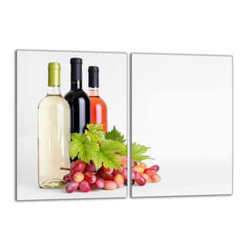 shumee Steklena zaščitna plošča za štedilnik 2x40x52 Vino