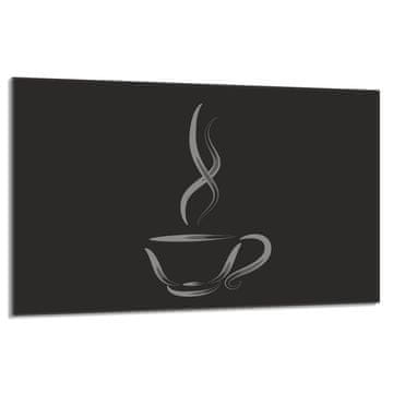 shumee Steklena zaščita za kuhalno ploščo 80x52 Coffee