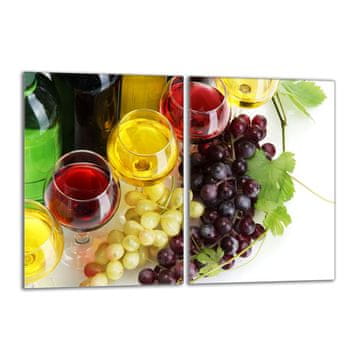 shumee Steklena zaščitna plošča za štedilnik 2x40x52 Vino
