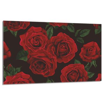shumee Steklena zaščita za kuhalno ploščo 80x52 Roses