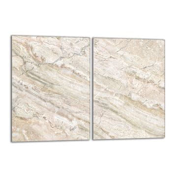 shumee Steklena zaščitna plošča za štedilnik 2x40x52 Marmor