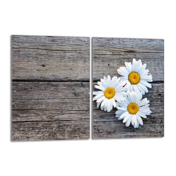 shumee Steklena zaščitna plošča za štedilnik 2x40x52 Daisy