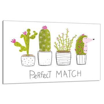 shumee Steklena zaščita za kuhalno ploščo 80x52 Cactus