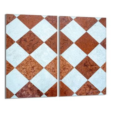 shumee Steklena zaščitna plošča za štedilnik 2x30x52 Mosaic