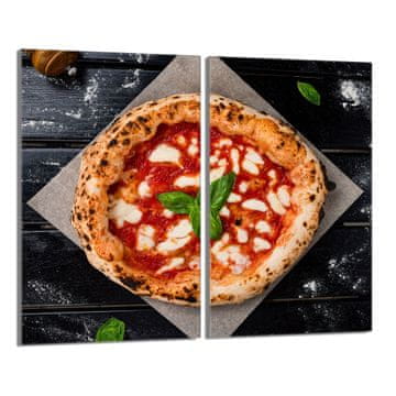 shumee Steklena zaščitna plošča za štedilnik 2x30x52 Pizza