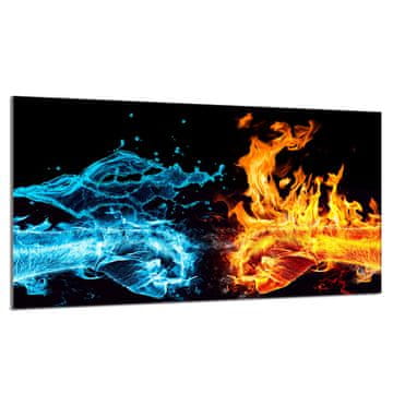 shumee Steklena zaščitna plošča za peč 90x52 Fire