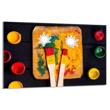 shumee Steklena zaščitna plošča za štedilnik 80x52 Smile