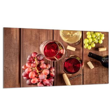 shumee Steklena zaščita za kuhalno ploščo 90x52 Vino