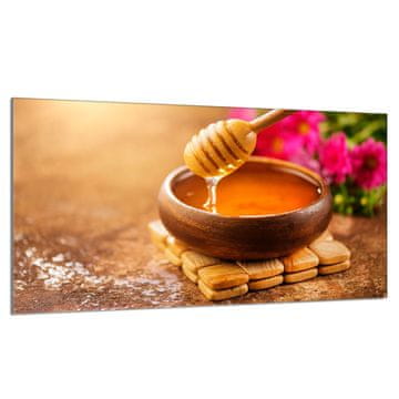 shumee Steklena zaščitna plošča za štedilnik 90x52 Honey