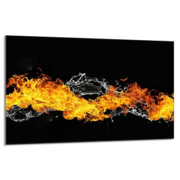shumee Steklena zaščitna plošča za peč 80x52 Fire