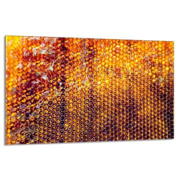 shumee Steklena zaščitna plošča za štedilnik 80x52 Honey