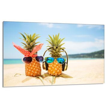 shumee Steklena zaščita za kuhalno ploščo 80x52 Ananas