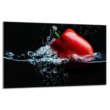 shumee Steklena zaščita za kuhalno ploščo 80x52 Paprika