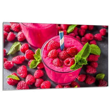 shumee Steklena zaščitna plošča za štedilnik 80x52 Maline