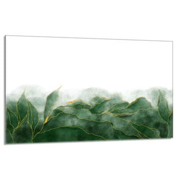 shumee Steklena zaščitna plošča za štedilnik 80x52 Leaves
