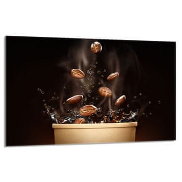 shumee Steklena zaščita za kuhalno ploščo 80x52 Coffee