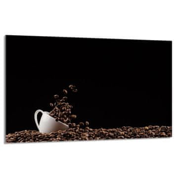 shumee Steklena zaščita za kuhalno ploščo 80x52 Coffee