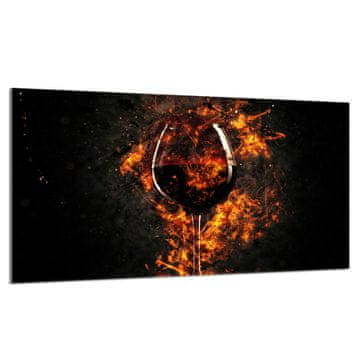 shumee Steklena zaščita za kuhalno ploščo 90x52 Vino