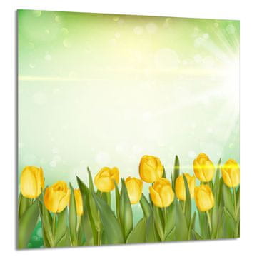 shumee STEKLENA PLOŠČA ZA KUHINJO 60x65 Tulipani