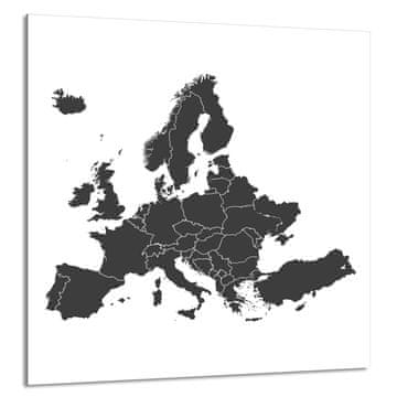shumee STEKLENA PLOŠČA ZA KUHINJO 60x65 ZEMLJEVID