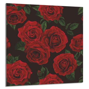 shumee STEKLENA PLOŠČA ZA KUHINJO 60x65 Roses