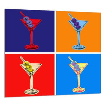 shumee STEKLENA PLOŠČA ZA KUHINJO 65x60 Barvita