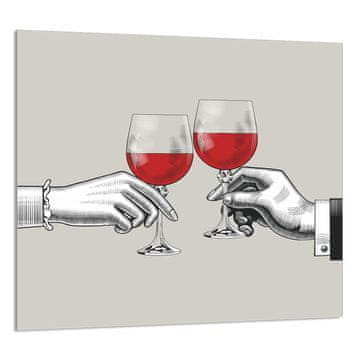 shumee STEKLENA PLOŠČA ZA KUHINJO 65x60 Vinska
