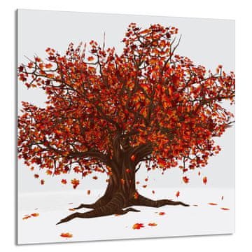 shumee STEKLENA PLOŠČA ZA KUHINJO 60x65 Drevo