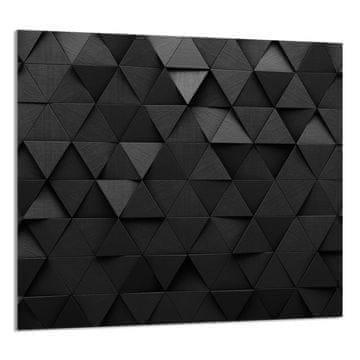 shumee STEKLENA PLOŠČA ZA KUHINJO 65x60 Črna