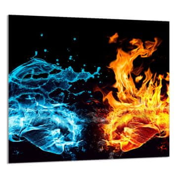 shumee STEKLENA PLOŠČA ZA KUHINJO 65x60 Fire
