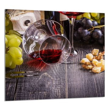 shumee STEKLENA PLOŠČA ZA KUHINJO 65x60 Vinska