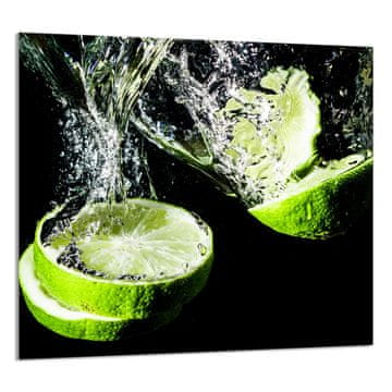 shumee STEKLENA PLOŠČA ZA KUHINJO 65x60 Limeta