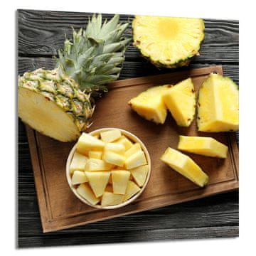 shumee STEKLENA PLOŠČA ZA KUHINJO 60x65 Ananas