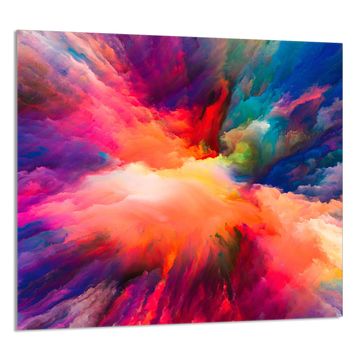 shumee STEKLENA PLOŠČA ZA KUHINJO 65x60 Barvita