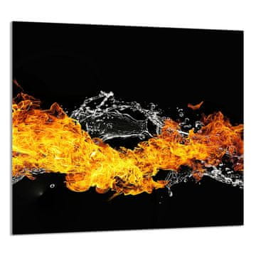 shumee STEKLENA PLOŠČA ZA KUHINJO 65x60 Fire