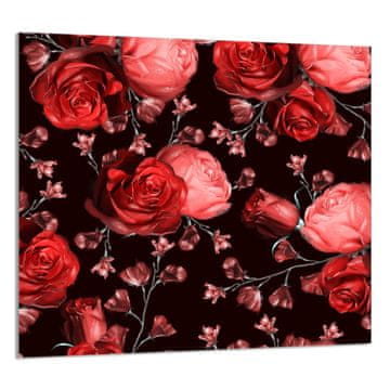 shumee STEKLENA PLOŠČA ZA KUHINJO 65x60 Roses