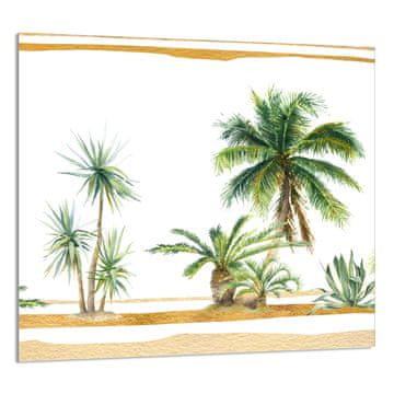 shumee STEKLENA PLOŠČA ZA KUHINJO 65x60 Palms
