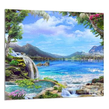 shumee STEKLENA PLOŠČA ZA KUHINJO 65x60 Mountains
