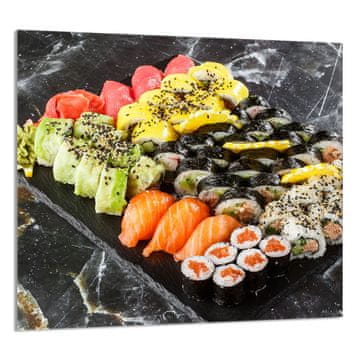 shumee STEKLENA PLOŠČA ZA KUHINJO 65x60 Sushi