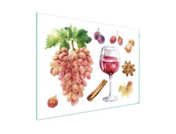 shumee STEKLENA ZAŠČITNA PLOŠČA ZA ŠTEDILNIK 70x52 ZA VINO