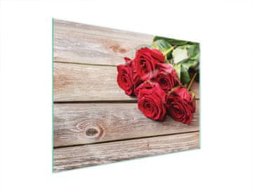 shumee STEKLENA ZAŠČITNA PLOŠČA ZA ŠTEDILNIK 70x52 ROSES