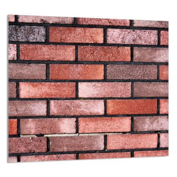 shumee STEKLENA PLOŠČA ZA KUHINJO 65x60 Opeka