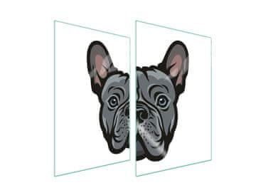 shumee STEKLENA ZAŠČITNA KROŽNIKA ZA KUHINJO 2x35x52 DOG