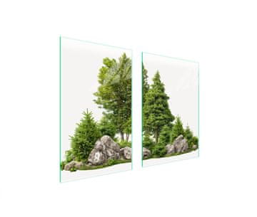 shumee STEKLENA ZAŠČITNA PLOŠČA ZA KUHINJO 65x52 TREE